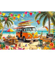 Puzzle Bluebird Campingbus Am Strand 1000-teiliges