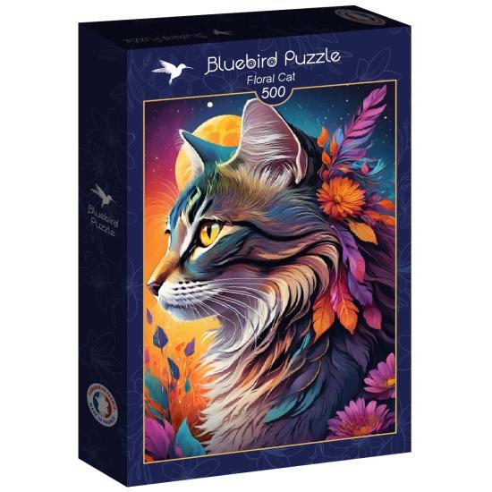 Puzzle Bluebird Blumenkatze 500 Teile