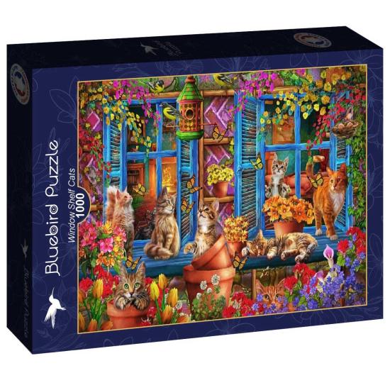 Puzzle Bluebird Regalkatzen 1000 Teile Puzzle Bluebird Regalkatzen 1000 Teile