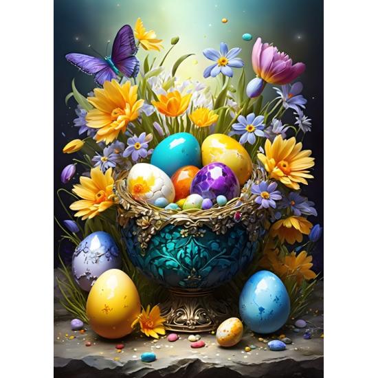 Puzzle Bluebird Ostereier und Blumen 500 Teile