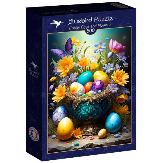 Puzzle Bluebird Ostereier und Blumen 500 Teile