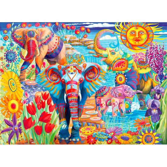 Bluebird Garden of Colorful Elephants Puzzle 6000 Teile