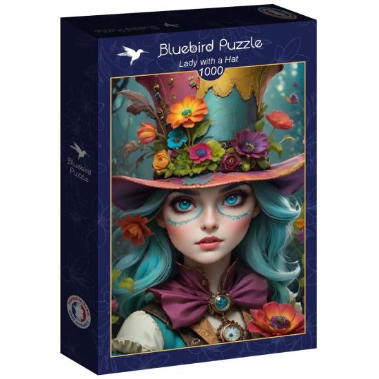 Puzzle Bluebird Die Dame mit dem Hut 1000 Teile