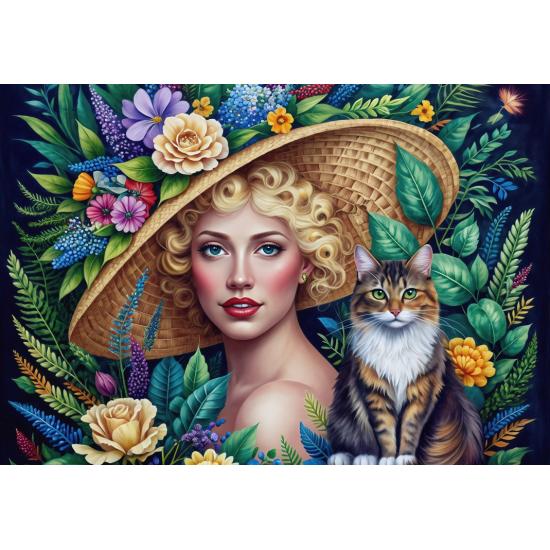 Puzzle Bluebird Die Frau Und Die Katze 1000 Teile