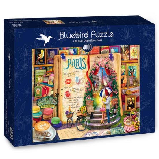 Bluebird Puzzle Life ist ein offenes Buch in Paris mit 4000 Teil