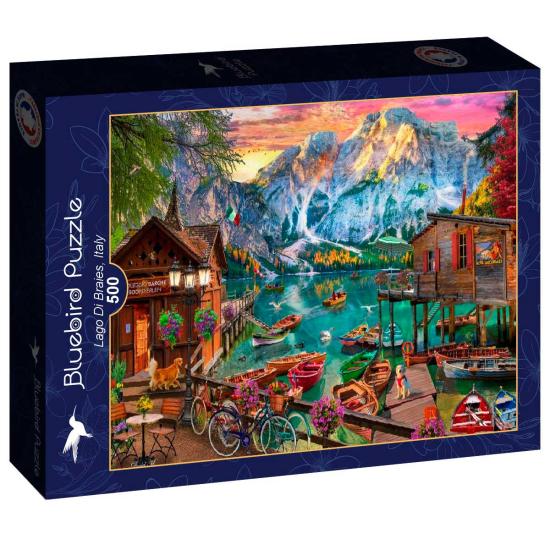 Puzzle Bluebird Lago Di Braies, Italien 500 Teile