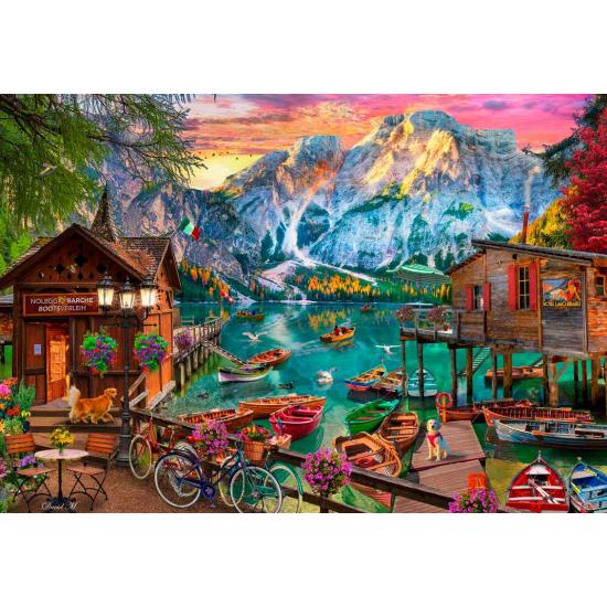 Puzzle Bluebird Lago Di Braies, Italien 1000 Teile