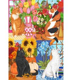 Puzzle Bluebird Vier Jahreszeiten Der Katzen 1000 Teile