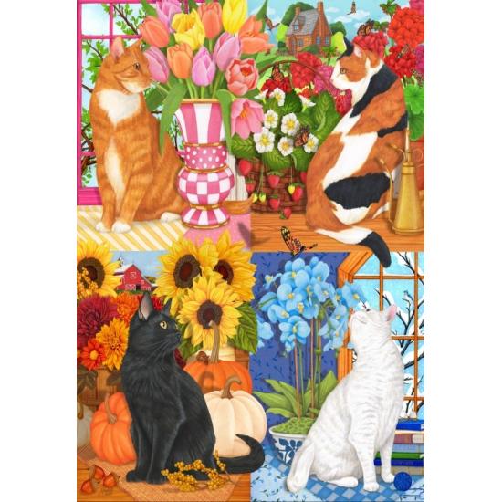 Puzzle Bluebird Vier Jahreszeiten Der Katzen 1000 Teile