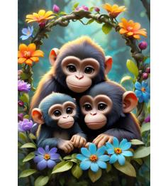 Puzzle Bluebird Süße Affen XXL 300 Teile