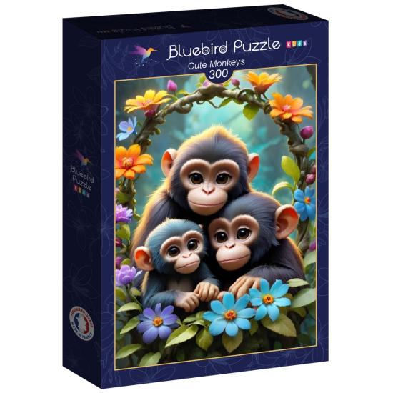 Puzzle Bluebird Süße Affen XXL 300 Teile