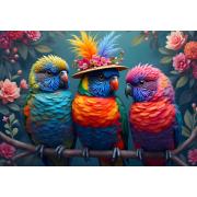 Puzzle Bluebird Regenbogenpapageien 1000-teiliges