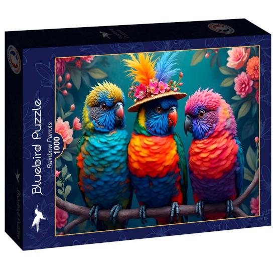 Puzzle Bluebird Regenbogenpapageien 1000-teiliges