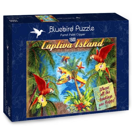 Bluebird Papageien und Palmen Puzzle 1500 Teile