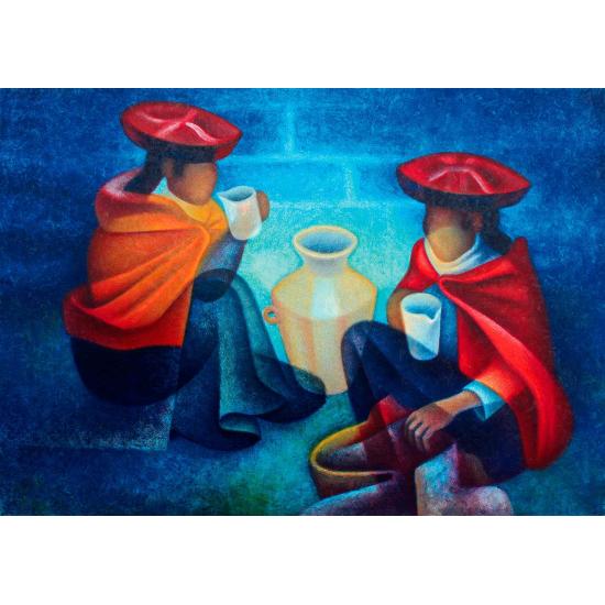 Puzzle Bluebird Los Comerciantes (Peru) 1000 Teile