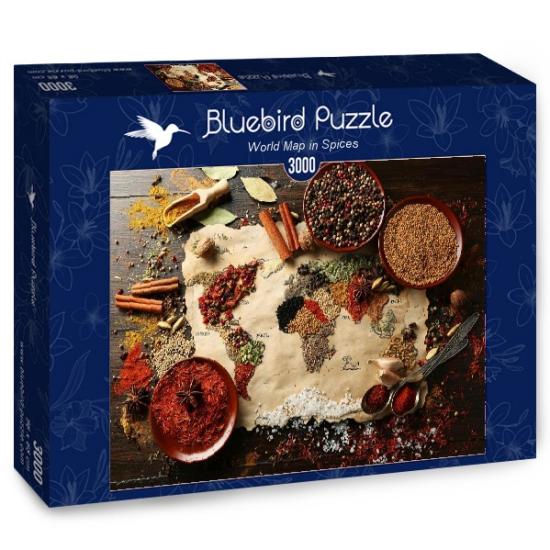 Bluebird Puzzle Weltkarte in Gewürzen 3000 Teile