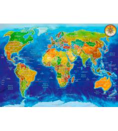 Bluebird Geopolitische Karte der Welt Puzzle 1000 Teile