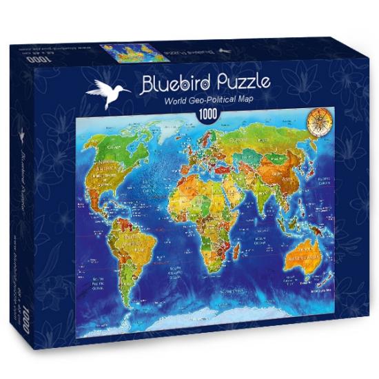 Bluebird Geopolitische Karte der Welt Puzzle 1000 Teile
