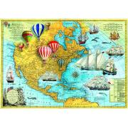 Bluebird Vintage Karte von Nordamerika Puzzle 1500 Teile
