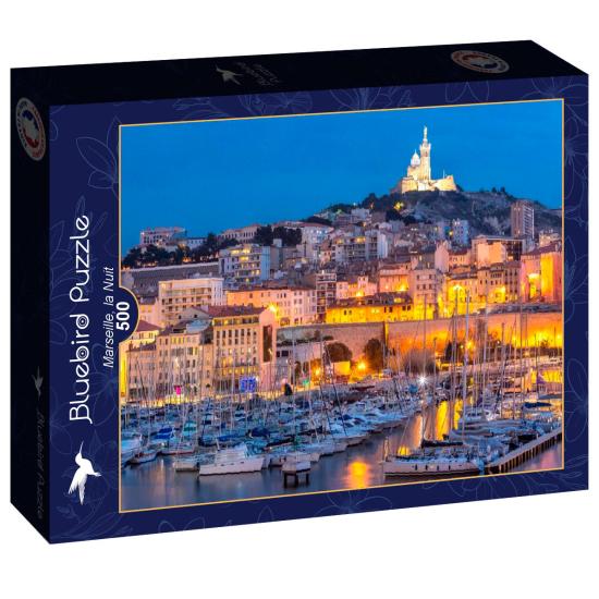 Puzzle Bluebird Marseille, la Nuit 500 Teile