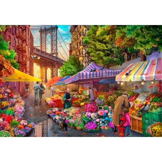 Puzzle Bluebird Blumenmarkt Brooklyn 1000 Teile