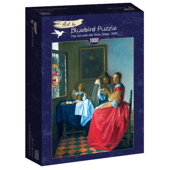 Bluebird Girl mit Weinglas Puzzle 1000 Teile