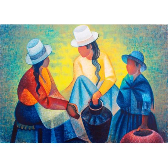 Bluebird Puzzle Frauen mit dem blauen Potiche 1000 Teile