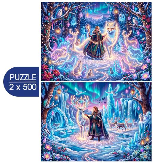 Bluebird Puzzle Schnee Und Zauber 2x500 Teile