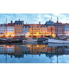 Puzzle Bluebird Nyhavn bei Einbruch der Dunkelheit - Kopenhagen