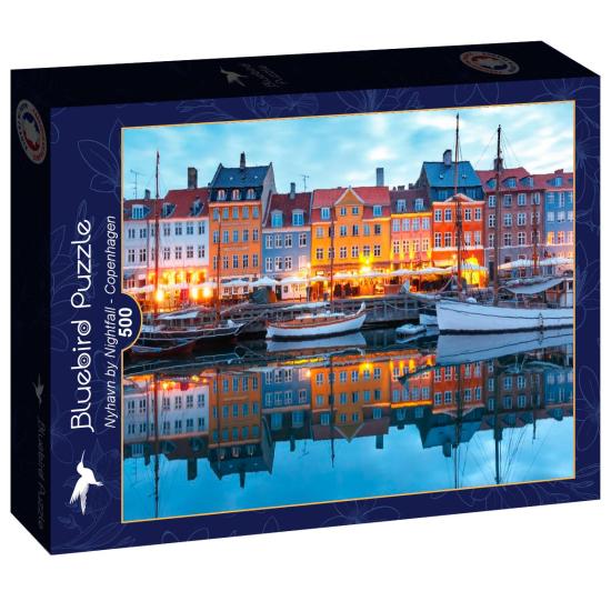 Puzzle Bluebird Nyhavn bei Einbruch der Dunkelheit - Kopenhagen