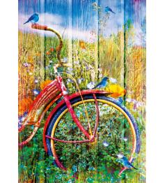 Bluebird Puzzle Blaue Vögel auf einem Fahrrad 1000 Teile