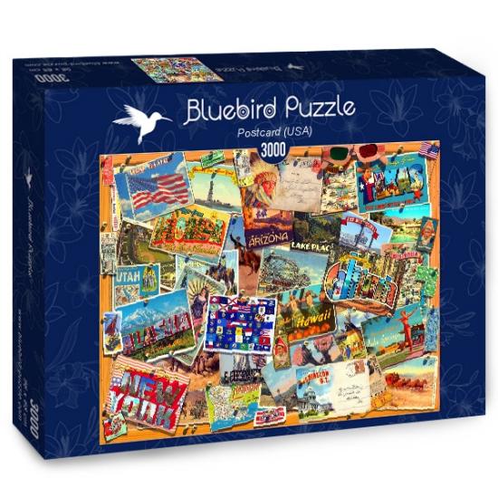 Bluebird Puzzle-Postkarten aus den Vereinigten Staaten mit 3000