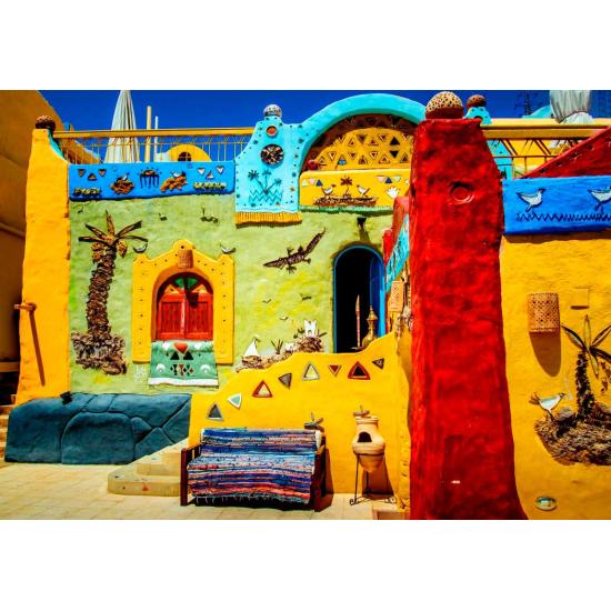 Bluebird Buntes afrikanisches Dorf-Puzzle 1500 Teile