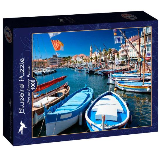 Bluebird Puzzle Hafen von Sanary, Frankreich mit 1000 Teilen