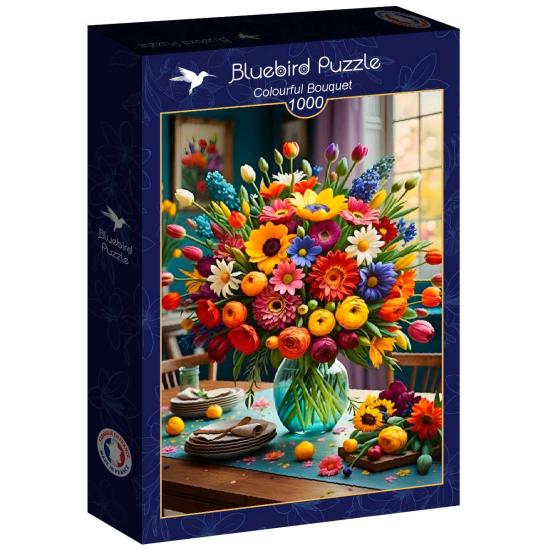 Puzzle Bluebird Bunter Blumenstrauß 1000 Teile