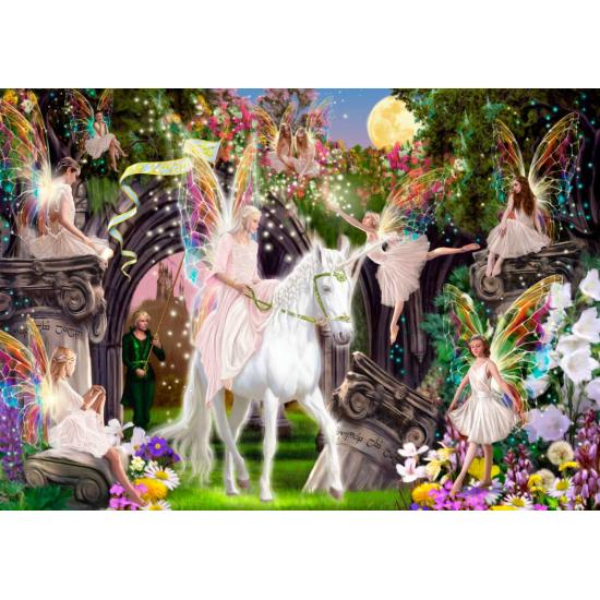 Bluebird Queen Fairy mit Einhorn Puzzle 1000 Teile