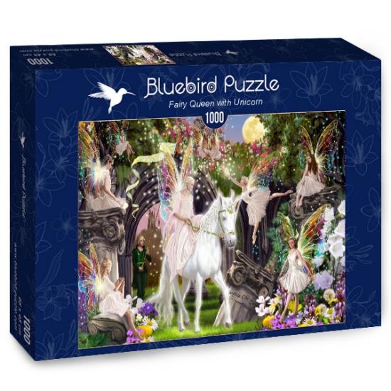 Bluebird Queen Fairy mit Einhorn Puzzle 1000 Teile