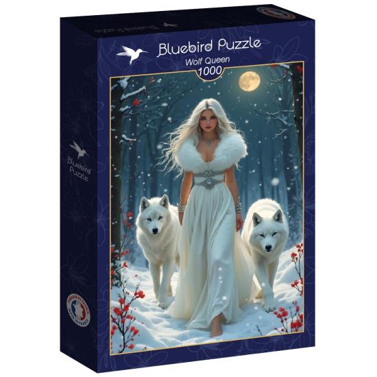 Puzzle Bluebird Wolf Queen 1000-teiliges