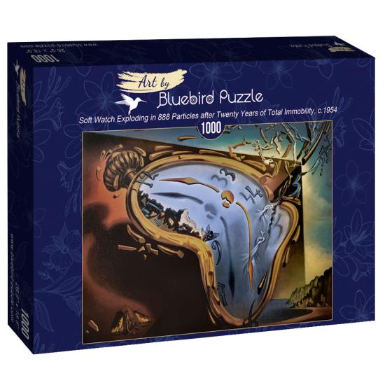 Puzzle Bluebird Soft Clock explodiert in 888 von 1000 Partikeln