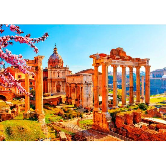 Bluebird Römische Ruinen im Frühling Puzzle mit 1000 Teilen