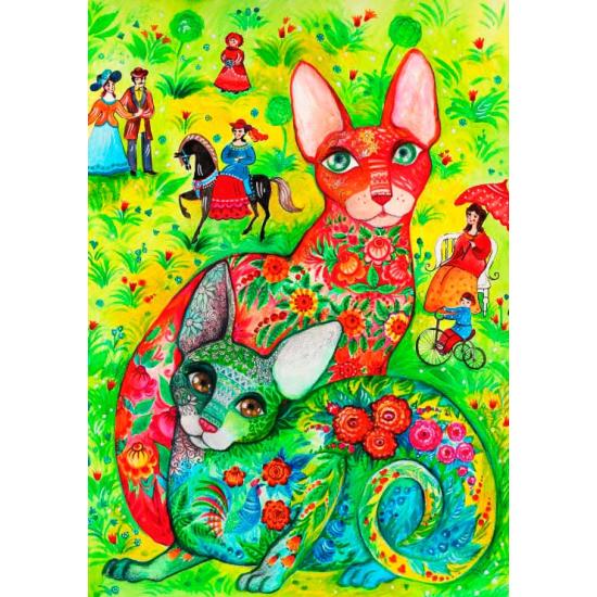 Russisches Bluebird-Puzzle mit 1500 Teilen