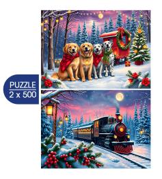 Bluebird Puzzle Weihnachten Steht Vor Der Tür 2x500 Teile