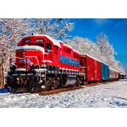 Bluebird Red Train in the Snow Puzzle 1500 Teile