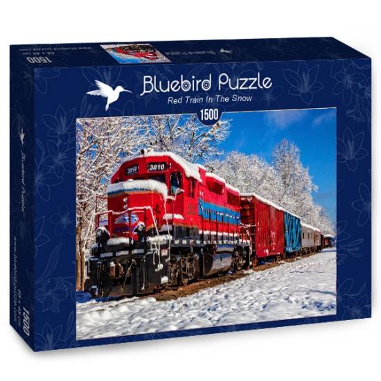 Bluebird Red Train in the Snow Puzzle 1500 Teile