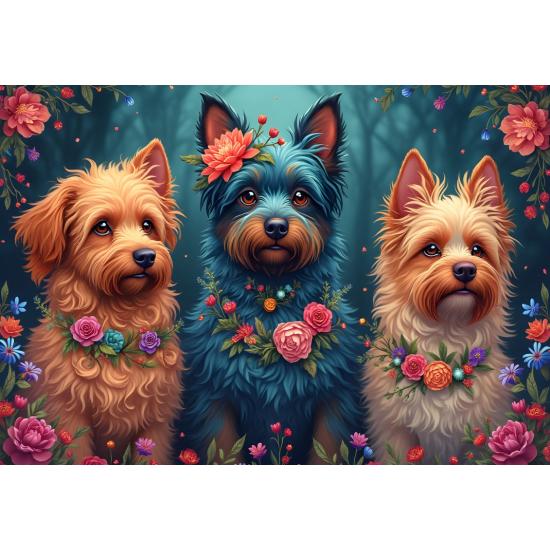 Puzzle Bluebird Hundetrio 1000 Teile