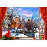 Bluebird Christmas Mountain View Puzzle 1500 Teile