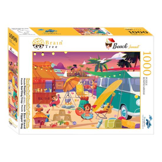 Brain Tree Sonnenuntergang am Strand Puzzle 1000 Teile
