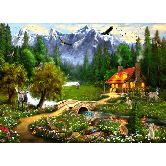 Puzzle Brain Tree Mountain Cabin 1000 Teile Puzzle Brain Tree Mountain Cabin 1000 Teile