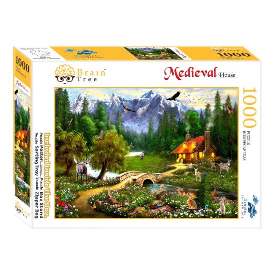 Puzzle Brain Tree Mountain Cabin 1000 Teile Puzzle Brain Tree Mountain Cabin 1000 Teile