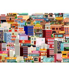 Puzzle Brain Tree Crowded City mit 1000 Teilen
